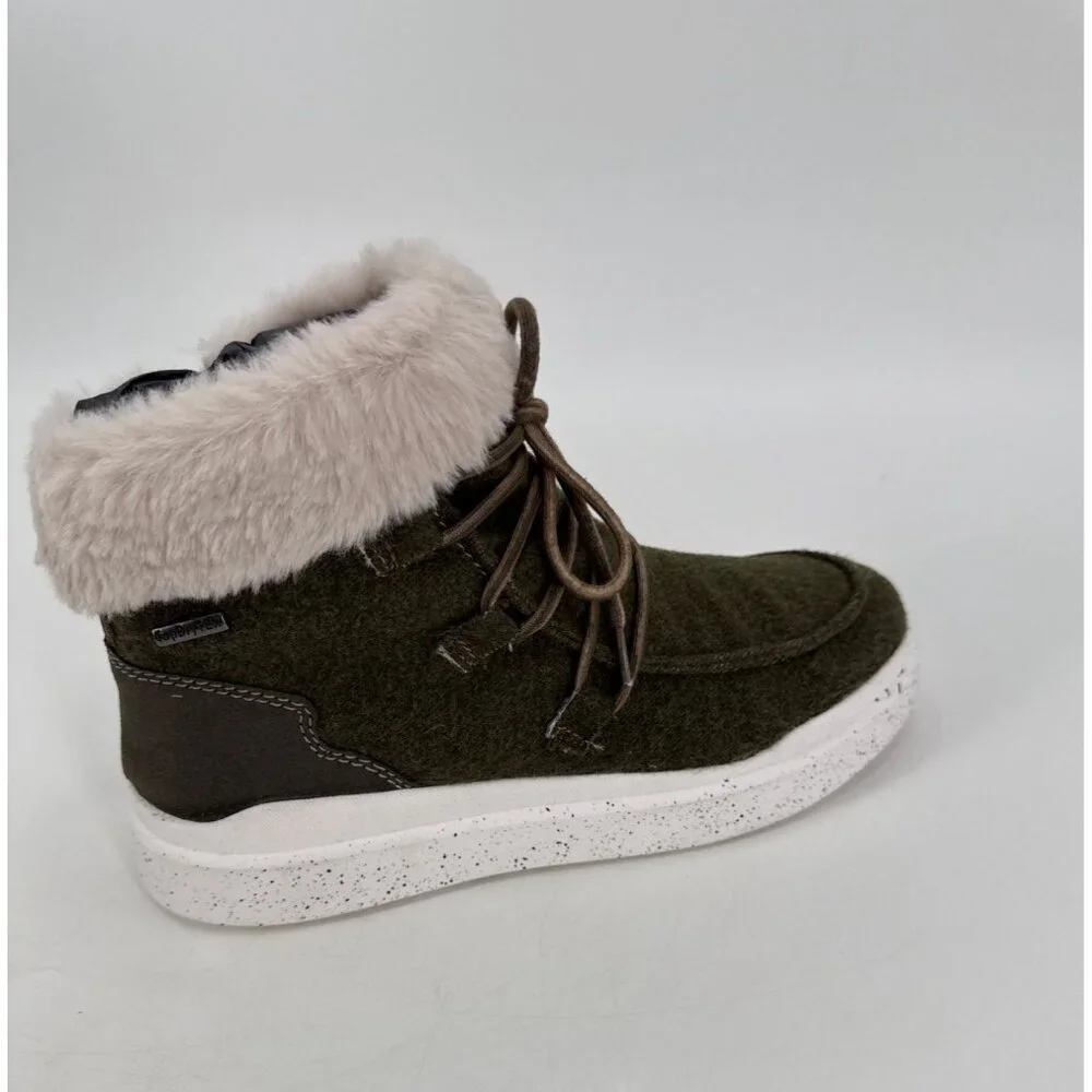 Romika Womens Fleece Olive Green Boots Size 7 7.5 38 Helsinki 01 - Picture 5 of 12